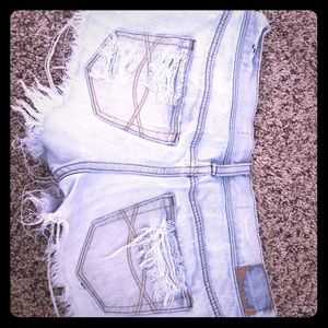 Jean distressed shorts
